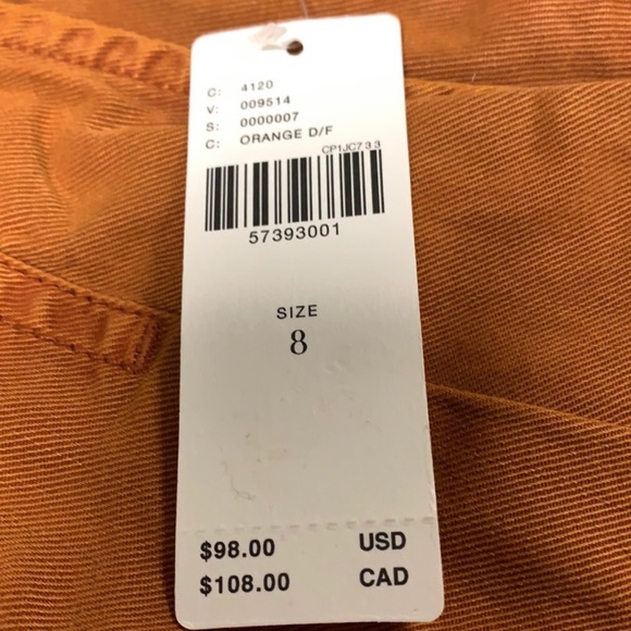 Anthropologie Briony Mini Skirt Dark Orange Size 8 - Picture 9 of 11